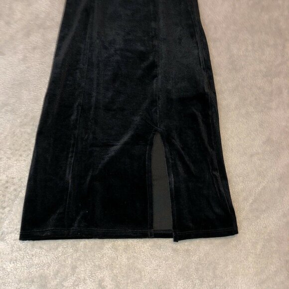 FOREVER 21 Black Velour Stretch Sleeveless Bodycon Style Dress Sz S - Picture 3 of 9